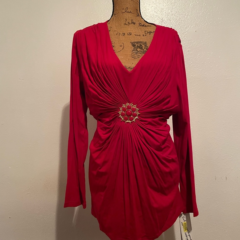 Long sleeve red shirt